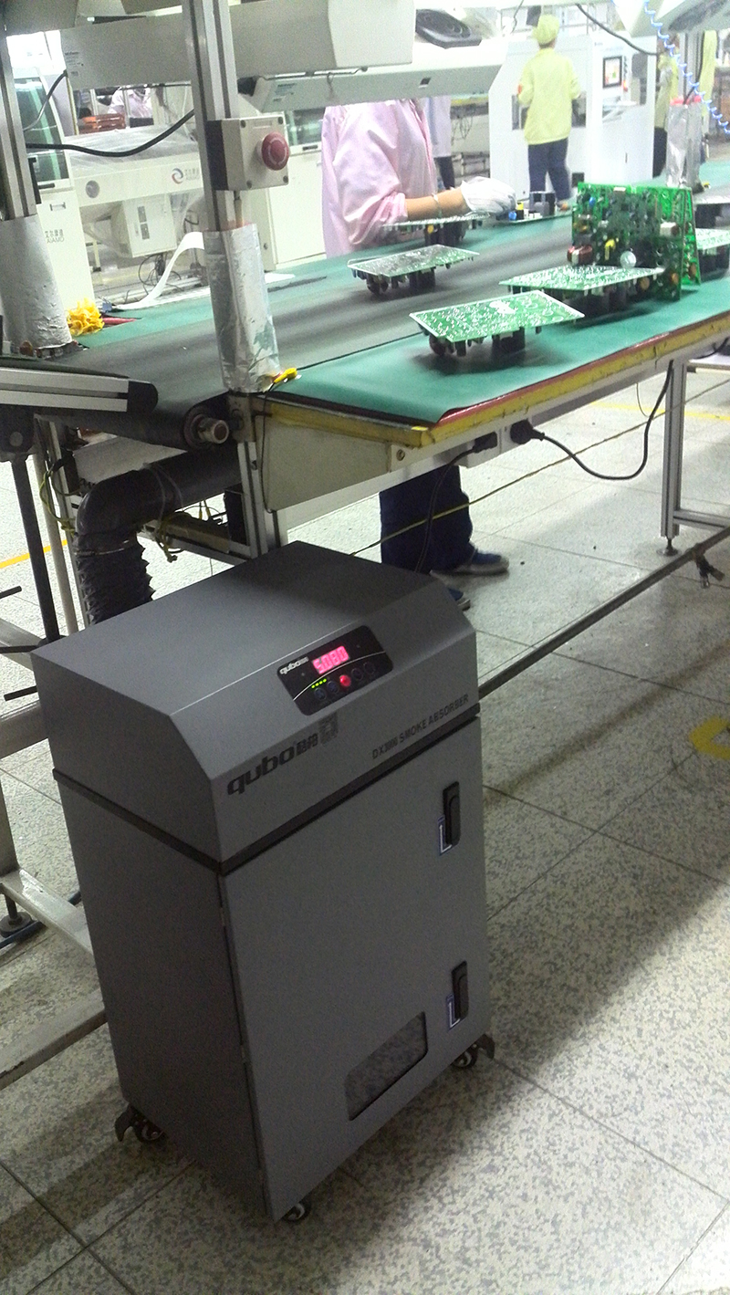 焊锡烟雾净化现场